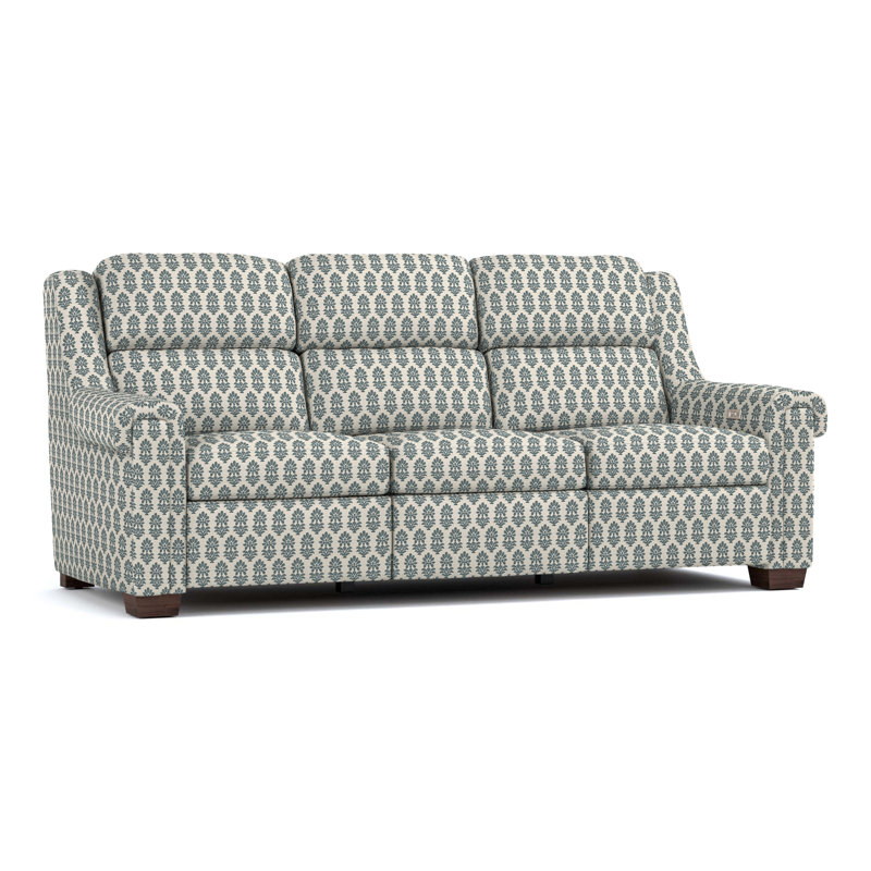 Chester Reclining Sofa, Perigold Francine Smoke Blue