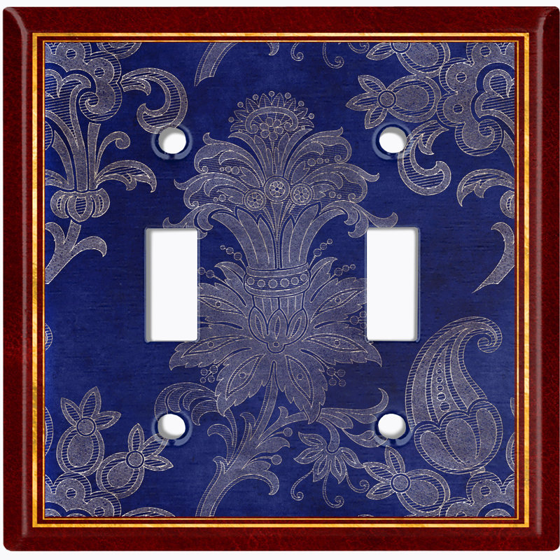 Patterned 2 - Gang Toggle Light Switch Standard Wall Plate
