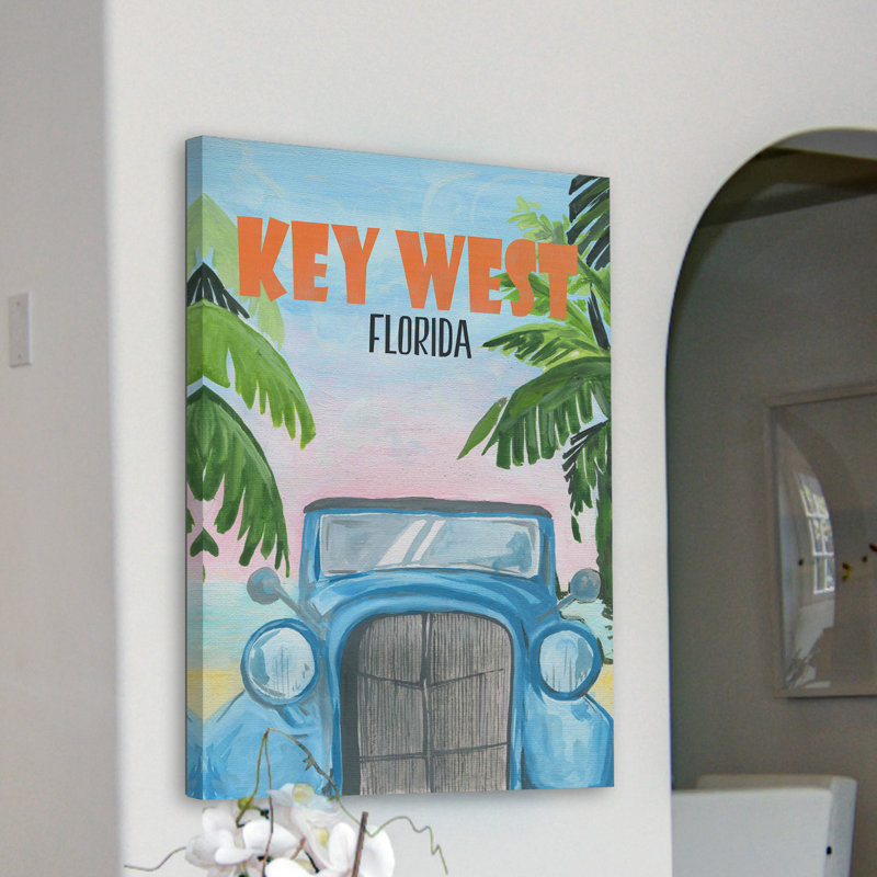 «Key West Poster», reproduction sur toile tendue, H 60 po x l 40po x P 1,5 po
