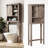 Over-the-Toilet Spacesaver Bathroom Storage with Sliding Barn Door