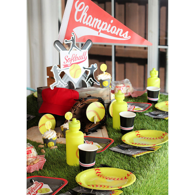 Centres de table Funball Softball Fun - 5 pièces