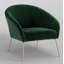 Fauteuil demi-tonneau en velours 31 po Lucent-1784623171