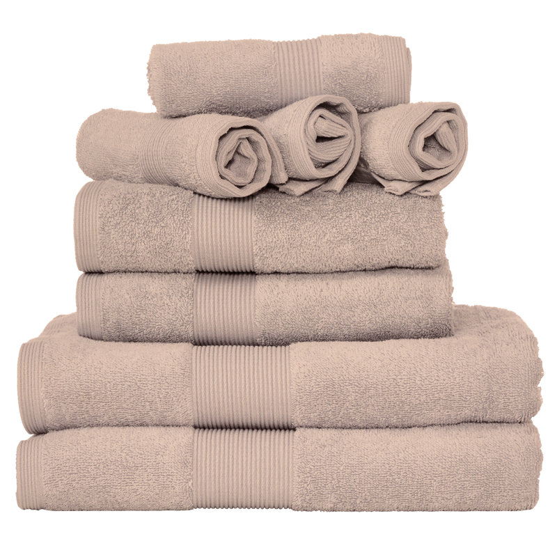 Ensemble de serviettes 8 pièces 100% coton, Taupe