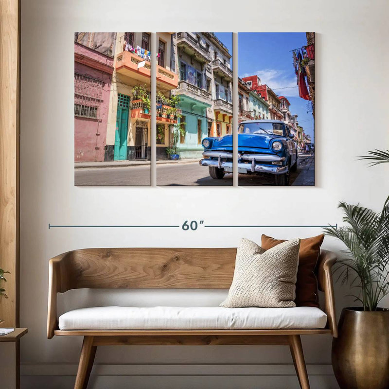 Mehar Vintage Cuban Car, 32" H x 50" W