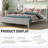 Afore Wooden Platform Bed Frame with Headboard, Solid Pine Construction-1833855657-1833855701