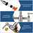 Double Handle Bridge Kitchen Faucet With 360 Degree Spout Swivel In Brushed Nickel-124916685