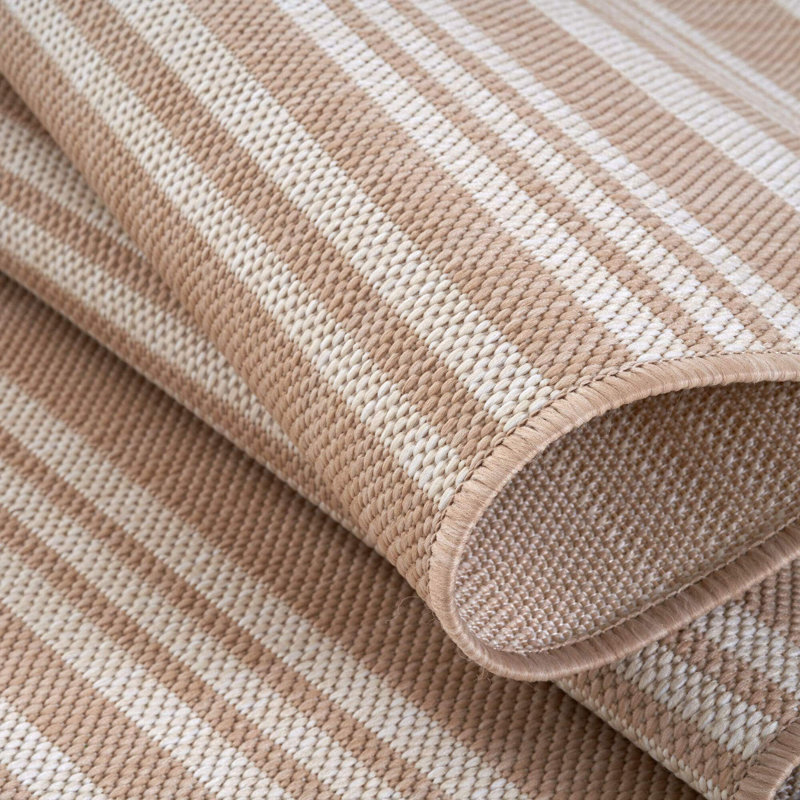 Ecology Collection Striped Indoor / Outdoor Area Rug, Rectangle 160 x 230cm