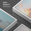 Aesthetic Sunset on Teal Ocean Coastal Beach Shore Framed Canvas 3 Pieces Print Triptych Wall Art-646618345-575816177
