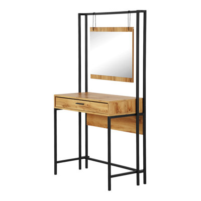 Bremond Block Dressing Table with Mirror