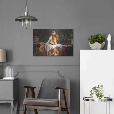 The Lady of Shalott' by John William Waterhouse, Metal Wall Art