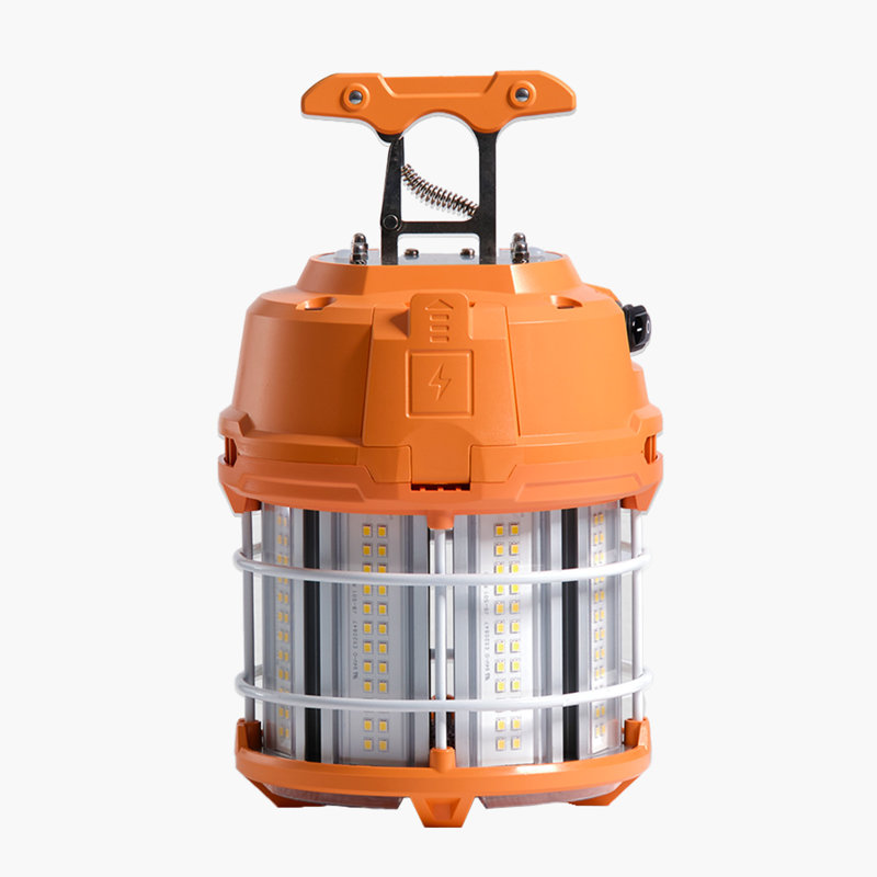 Lampe de travail à DEL temporaire, 60 W, 8 200 lm, 5 000 K durable et résistante à l'eau, pouvant être reliée jusqu'à 12 unités, éclairage de plafond ou de travail sur pied pour chantiers de construction, ateliers, utilisation intérieure et extérieure
