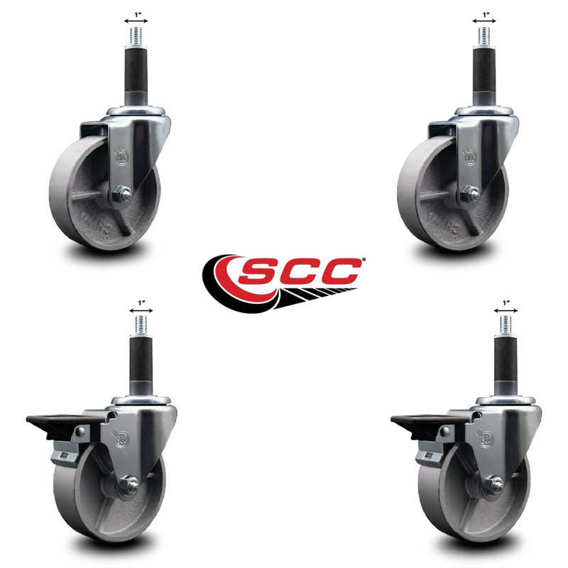 Ensemble de roulettes extensibles 1 pouce 2 roues SCC