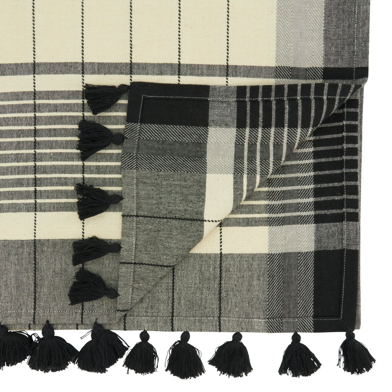 Runner_Tassel Design Striped Table Runner