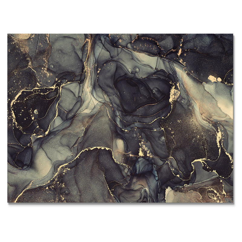 «Black Gold Infusion», reproduction d'art sur toile, H 30 po x l 40 po, Toile tendue