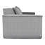 Canapé-causeuse, canapé de 63 pouces à 2 sièges pour le salon, petit canapé moderne en velours côtelé avec ressorts ensachés, coussins moelleux, causeuse confortable pour chambre à coucher, bureau ou appartement, sans assemblage requis, gris