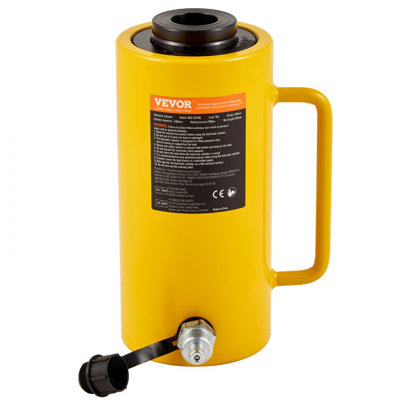 Hydraulic Cylinder Jack 30Ton, 100mm Solid Ram Hydraulic Cylinder 4Inch, Stroke Single Acting Hydraulic Cylinder, w/Quick Connector Portable Hydraulic Solid Jack Industrial Lifting Jack Ram