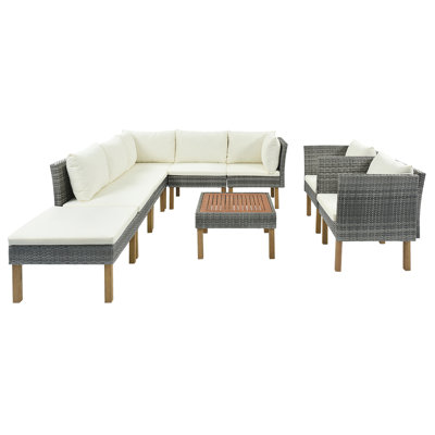 Lamantia Steel Patio Sectional with Cushions