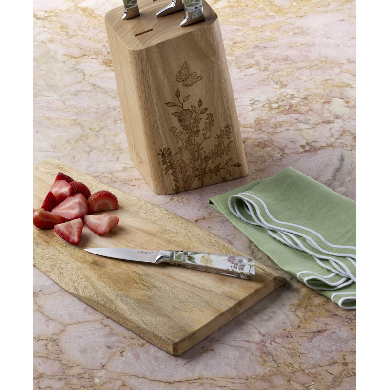 Butterfly Meadow Herbs 6-Piece Cutlery Block Set