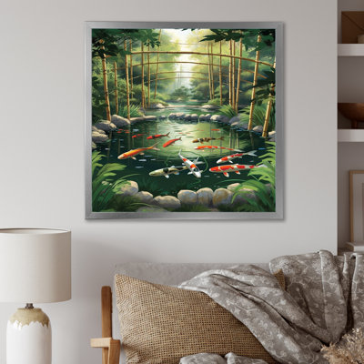 Bamboo and Koi Pond Showcase - Bamboo Canvas Print_106653