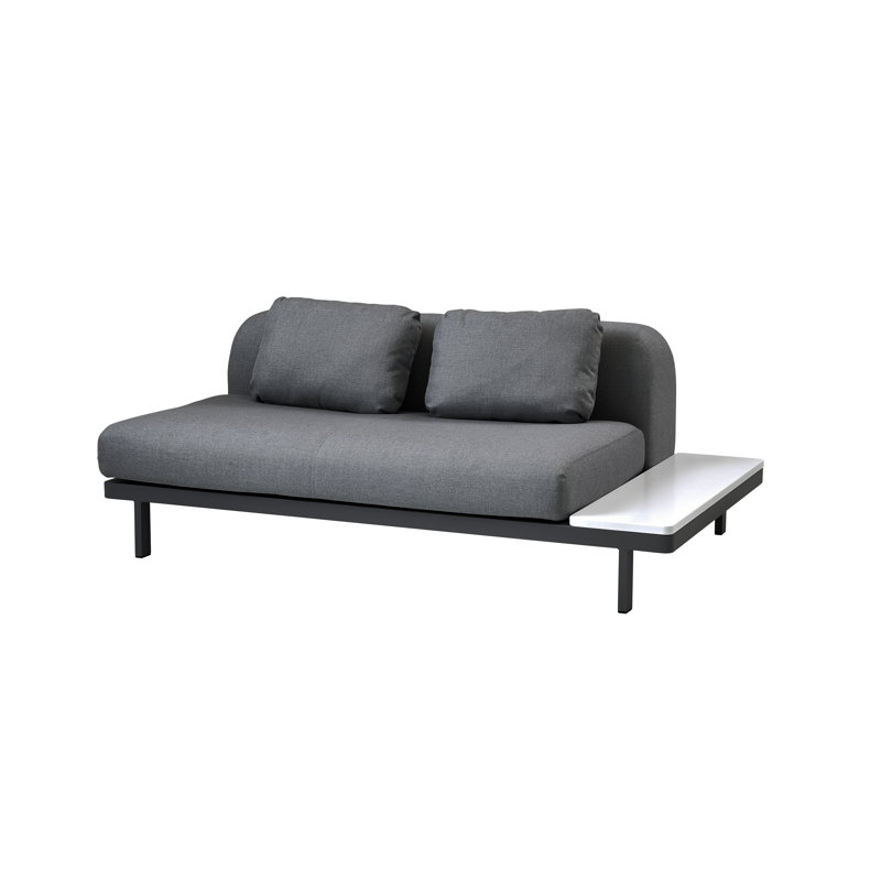 Space 2-Seater Module Sofa, Gray/Gray/Light Gray