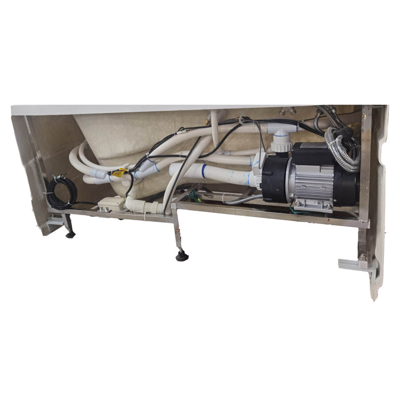 57.13'' x 29.88'' Acrylic Bathtub with Faucet, Left
