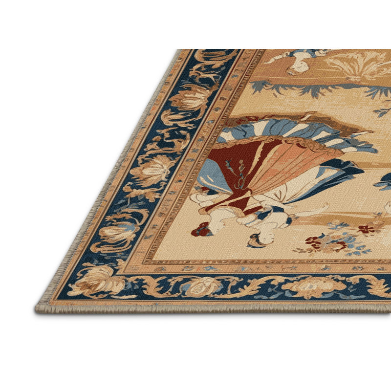 Tapis brun français lavable à la machine, Tapis de couloir 2 pi x 5 pi