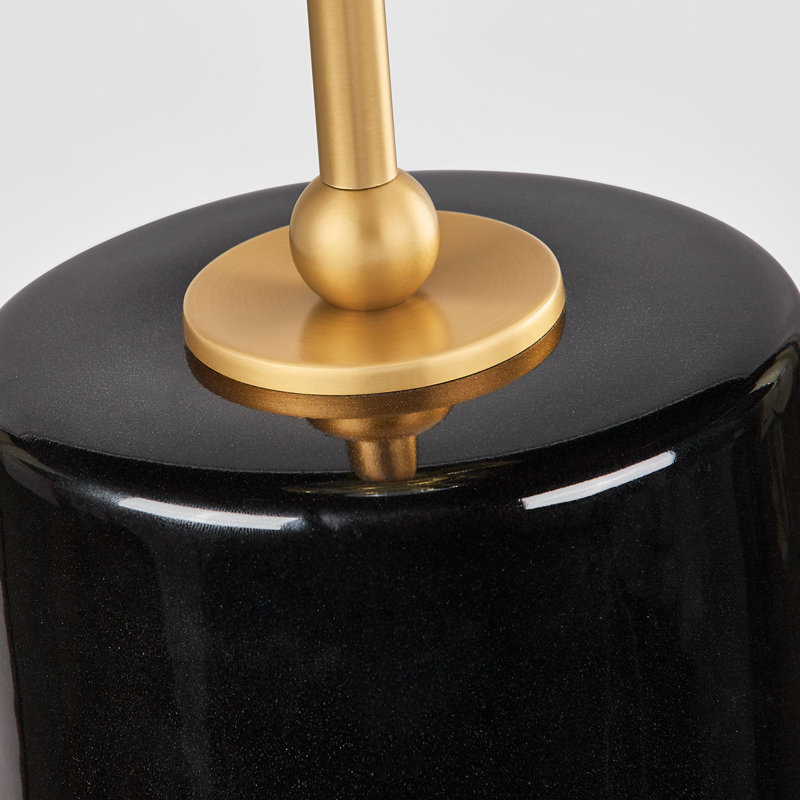 Lauren 26 Table Lamp, Black Ceramic