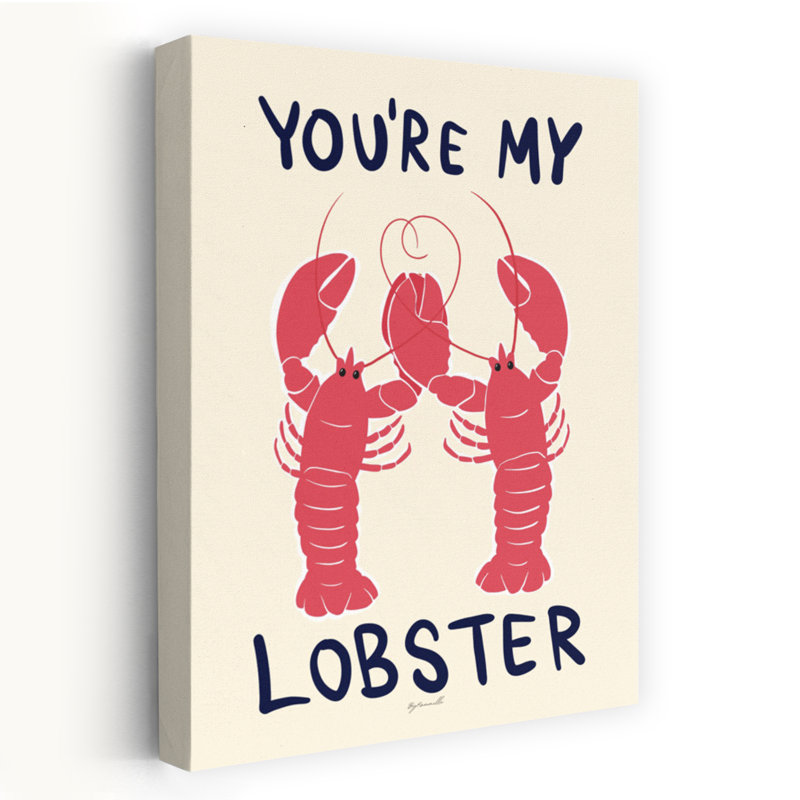 Art romantique, homard romantique, H 60 po x l 40 po