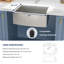 Cuisine en acier inoxydable à cuve simple de calibre 16 en acier inoxydable 304 de 24 po x P 21 po avec égouttoir à grille inférieure et grille de séchage