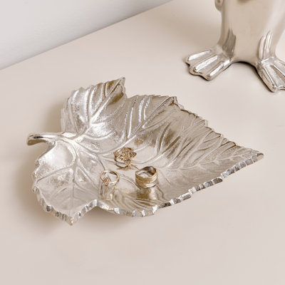 Shiny Leaf Trinket Tray Dish