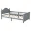 Lit simple pour enfants, lit plateforme simple en bois avec tête de lit, pied de lit et garde-corps de sécurité-418583902-418583901