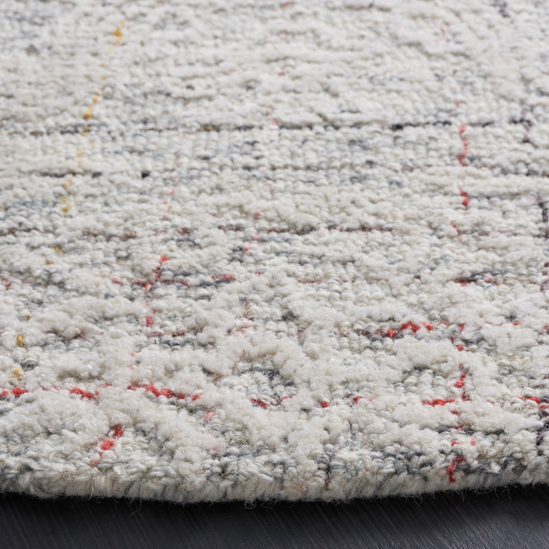 Meira Hand Tufted Area Rug in Ivory, Round 6'