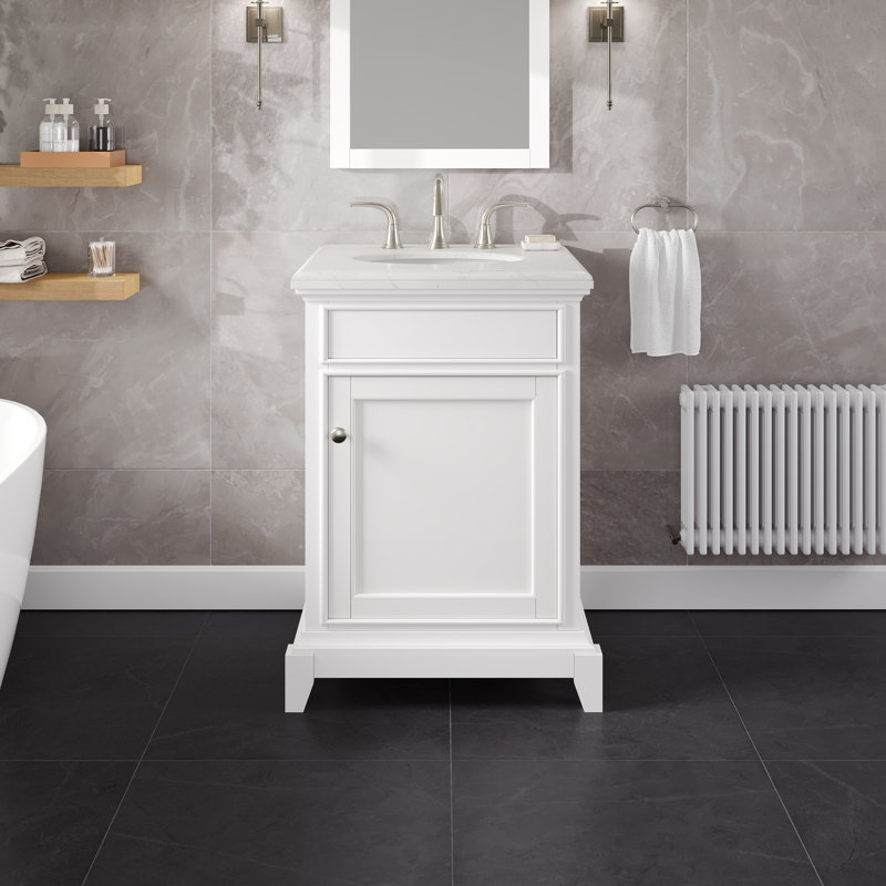 Pineville 24" Single Bathroom Vanity Set, White