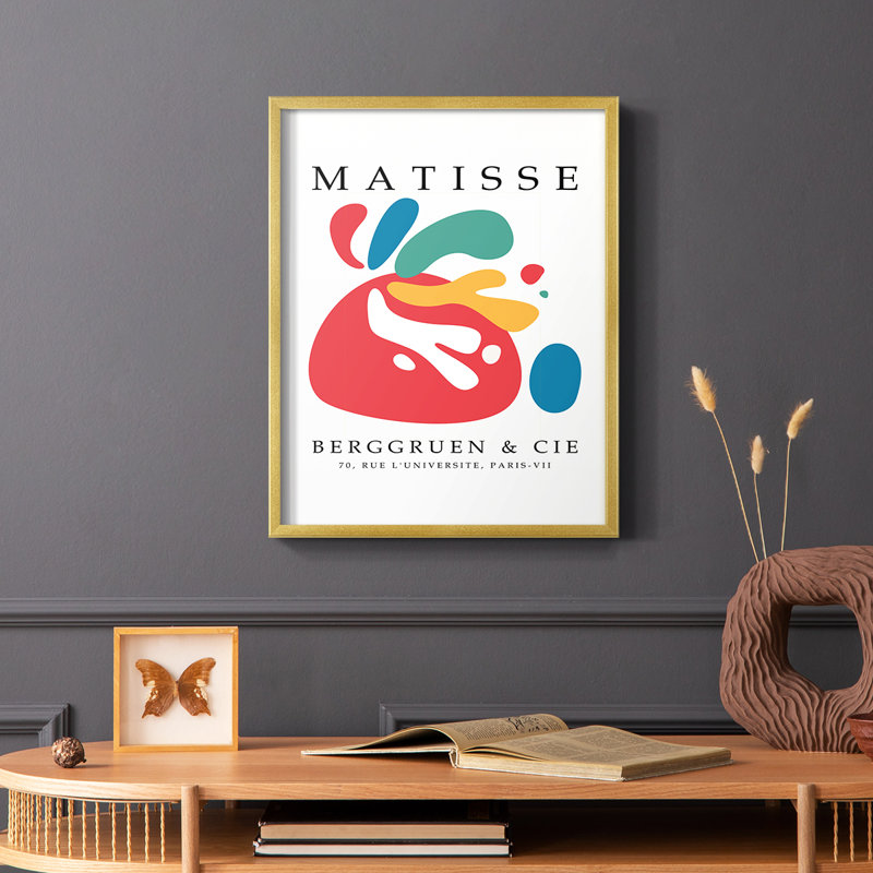 Matisse CEC XXXIX, reproduction encadrée - bois massif, H 28 po x l 22 po, Or