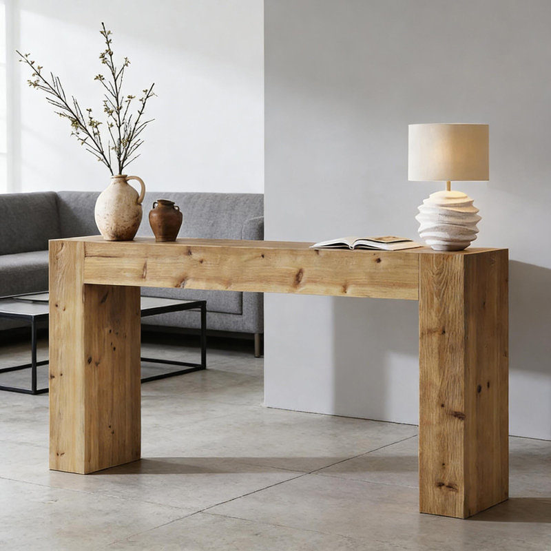 Console, table d'appoint Minimalist Design, Brun