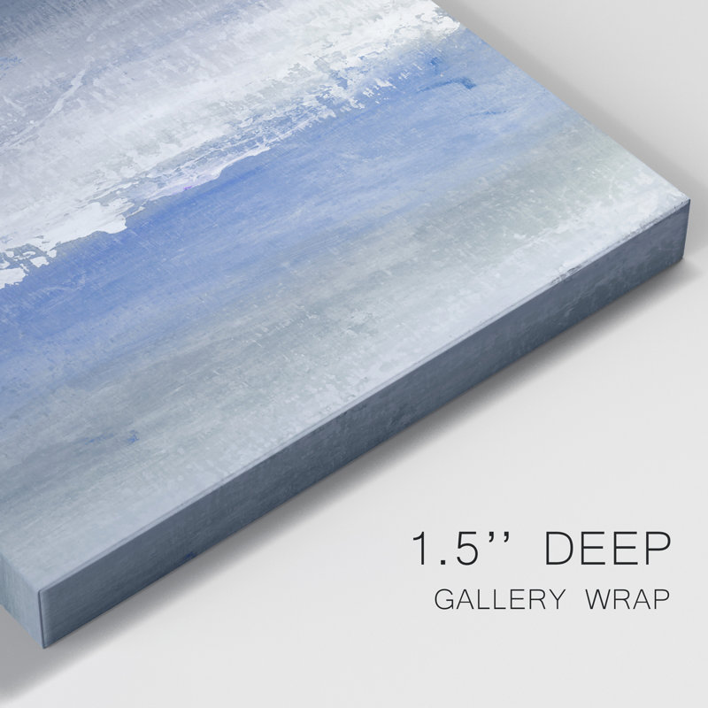 «Soft Solace Indigo», peinture sur toile tendue, H 27 po x l 18 po x P 1 po