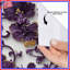 Rideaux de douche mauve à motif floral extra longs-1294295918