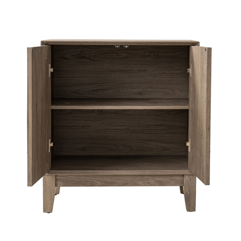Buffet, armoire de rangement Mid-Century moderne avec portes et tablettes, Dérive en mer