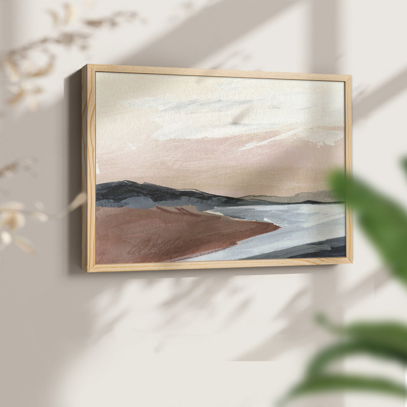 Paynes Coast I -Framed Print - Restickable, Natural, 22" H x 28" W