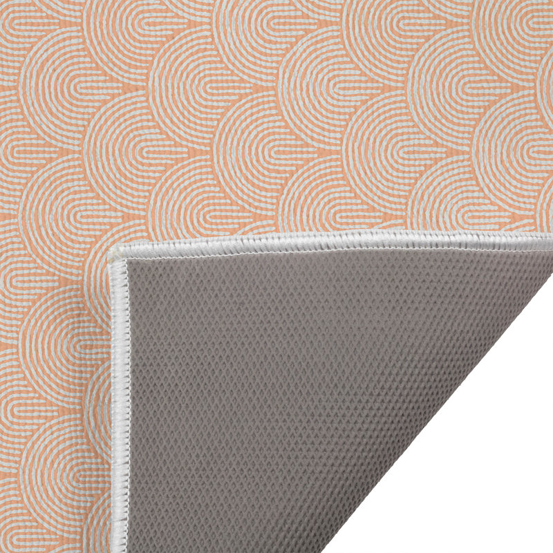 Rolling Humps Outdoor Doormat, 17" W x 24" L, Peach