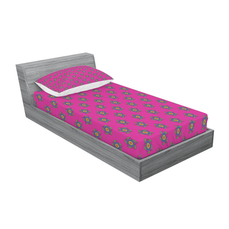 Microfiber Floral Sheet Set, Twin XL Sheet Set with Fitted Sheet