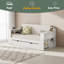 Lit de jour avec bureau amovible, tiroirs de rangement et table d'appoint hydraulique-198641252-198641305