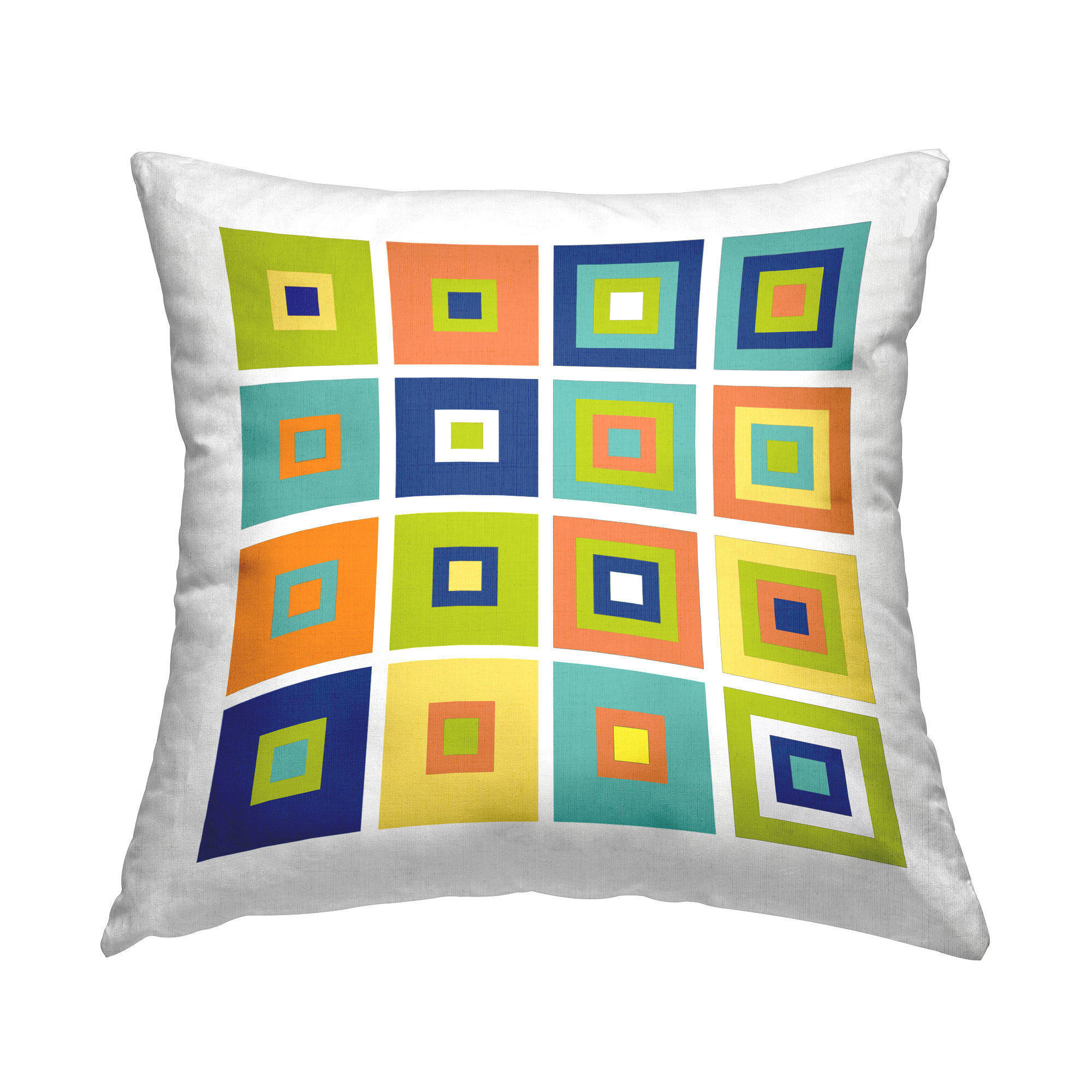 Stupell Industries Modern Squares Varied Hues Printed Throw Pillow
