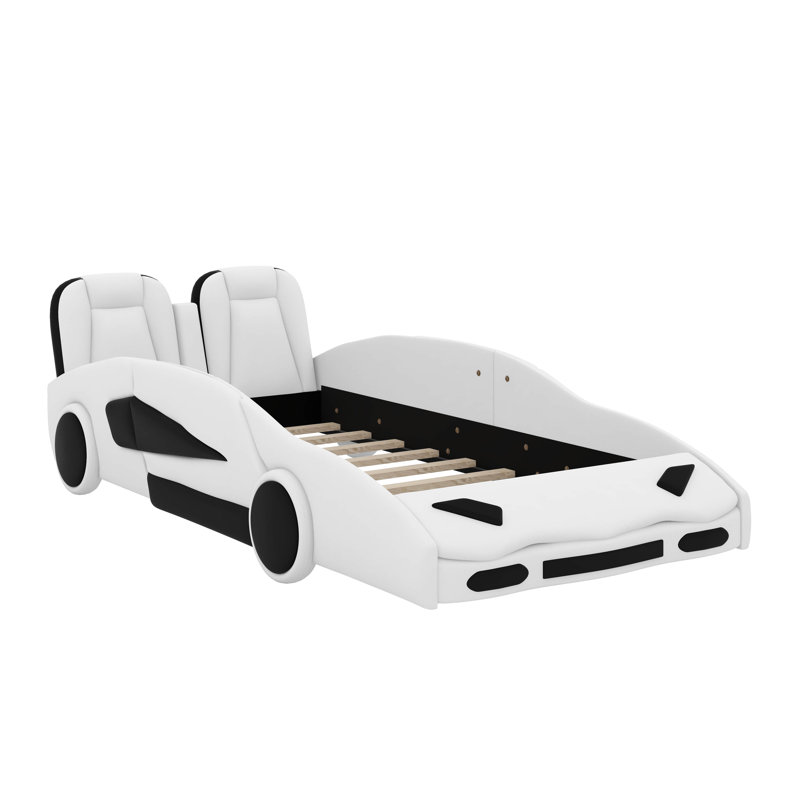 Lit plateforme simple Chemaine, Blanc