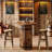 Farmhouse Round Dining Table, Modern Rustic Kitchen Table Breakfast Bar Table, 31.5" L X 31.5" W X 39.4" H-733742279