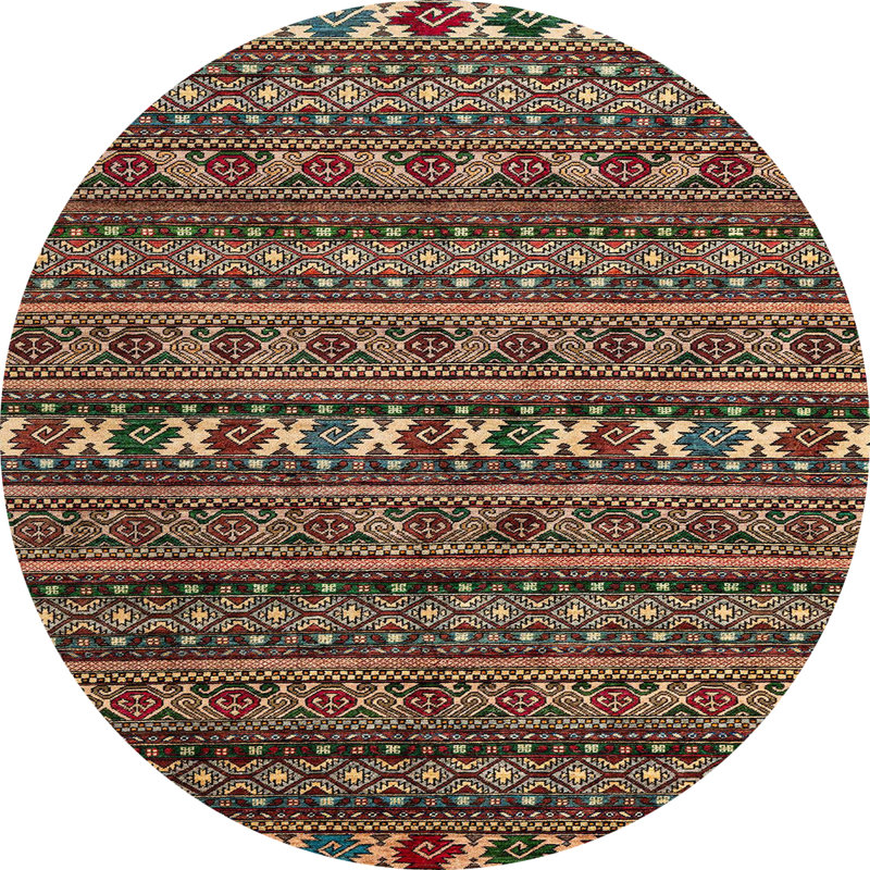 Tapis abstrait moderne 4208, Rond 7 pi