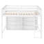 Lit mezzanine double blanc avec 8 espaces de rangement et - Ajoutez du charme aux tablettes ouvertes de votre chambre à coucher, ce qui rend les chambres plus attrayantes-296328028