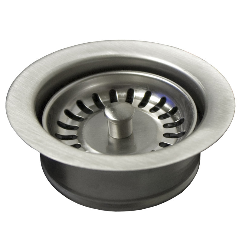 3.5" Basket Strainer with Disposer Trim, Brushed Nickel