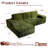 114'' L-Shaped Cloud Sectional Sofa with Chaise-1069440019