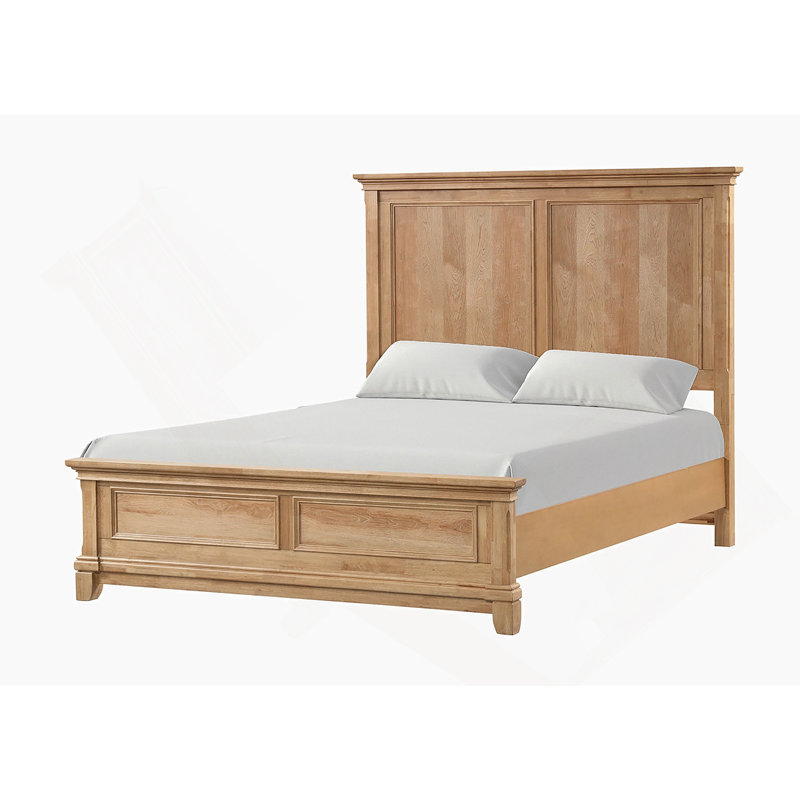 Lit en bois avec tête de lit